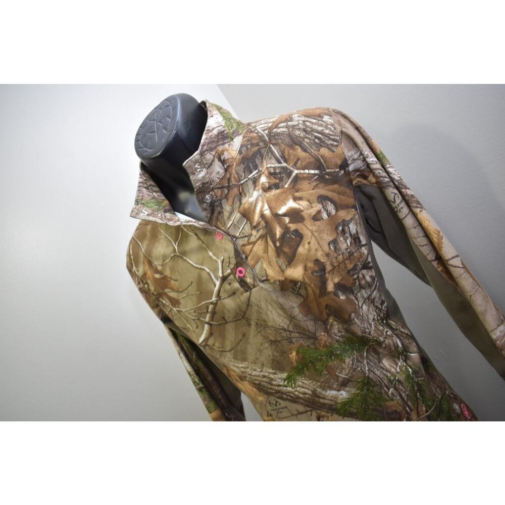 Game Winner Snap Neck Pullover Sweater Camo Hunting‎ Outdoors Womens Size Large